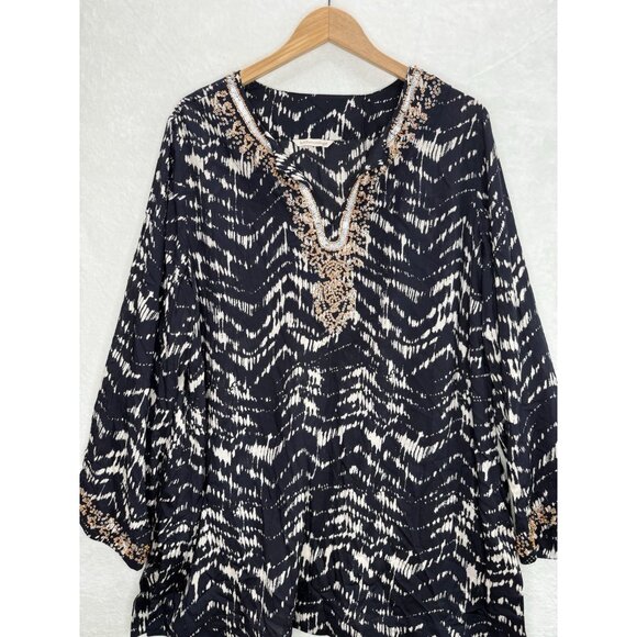 Sofft Surroundings Women's Akira Beaded Tunic Top Size 1X - Picture 3 of 12